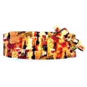 Wine Bottles II Cummerbund and Tie Set